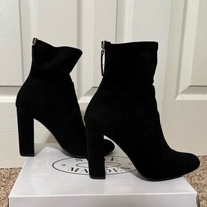 Steve Madden Black Suede Ankle Boots